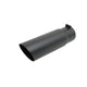 Black Ceramic Single Wall Angle Exhaust Tip <br> Inlet 2.50in; Outlet 4in; L 12in