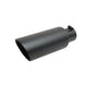 Black Ceramic Double Walled Angle Exhaust Tip <br> Inlet 2.75in; Outlet 4.00in; L 12in