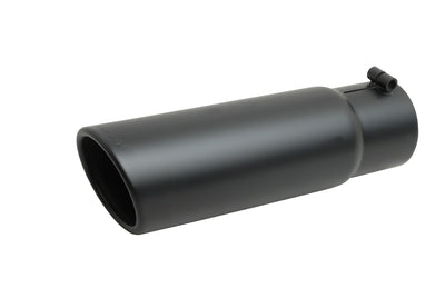 6in Black Ceramic Angle Exhaust Tip <br> Inlet 3.5.in; Outlet 6in; L 19in