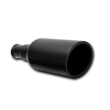 Black Ceramic Rolled Edge Angle Exhaust Tip <br> 09-23 Dodge Ram 1500 Classic