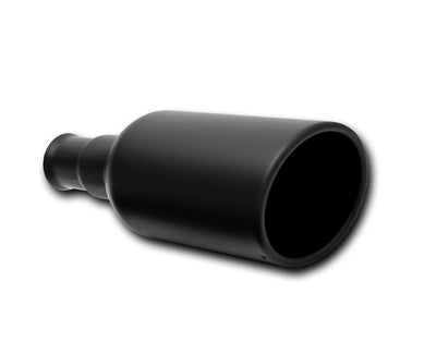 Black Ceramic Rolled Edge Angle Exhaust Tip <br> 09-23 Dodge Ram 1500 Classic
