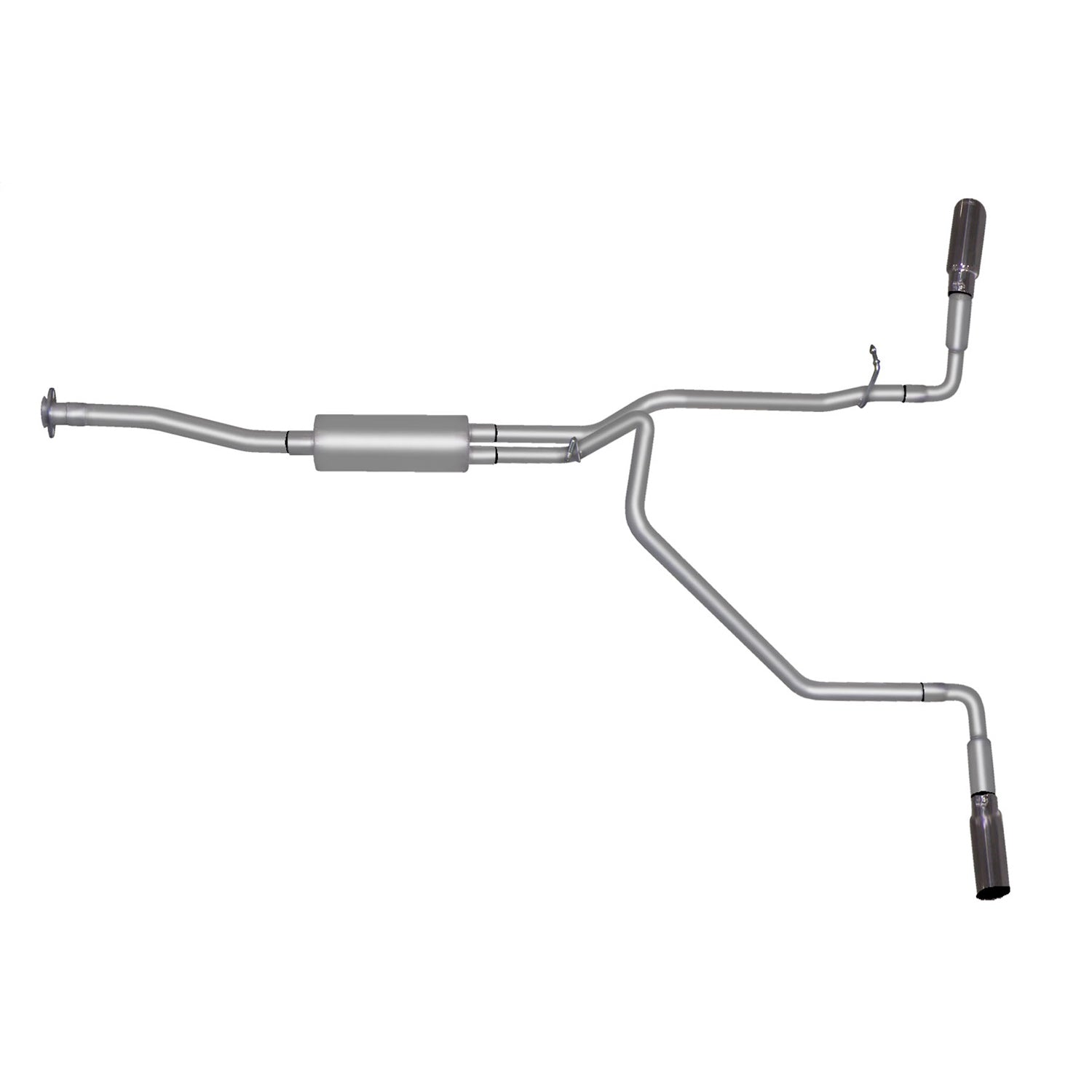 1.75in Cat-Back Dual Extreme Exhaust w/3.5in Tip <br> 04-12 Chevy Colorado, GMC Canyon 2.8L,3.5L,2.9L,3.7L