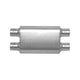 CFT Superflow Dual/Dual Oval Muffler, Stainless <br> 4x9x13in Oval Body