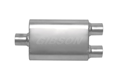 CFT Superflow Center/Dual Oval Muffler, Stainless <br> 4x9x13in Oval Body