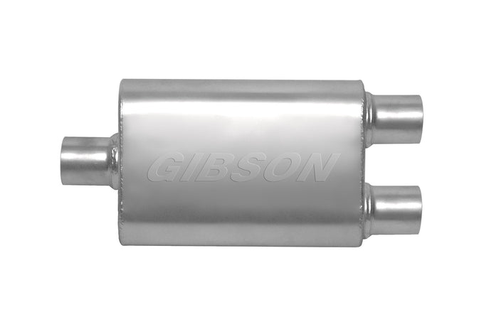 CFT Superflow Center/Dual Oval Muffler, Stainless <br> 4x9x13in Oval Body