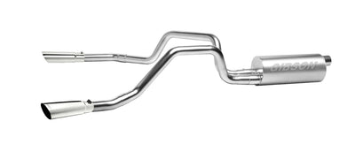 1.75in Cat-Back Dual Split Exhaust w/3in Tip <br> 98-00, 2003 Chevy S10, GMC Sonoma 2.2L
