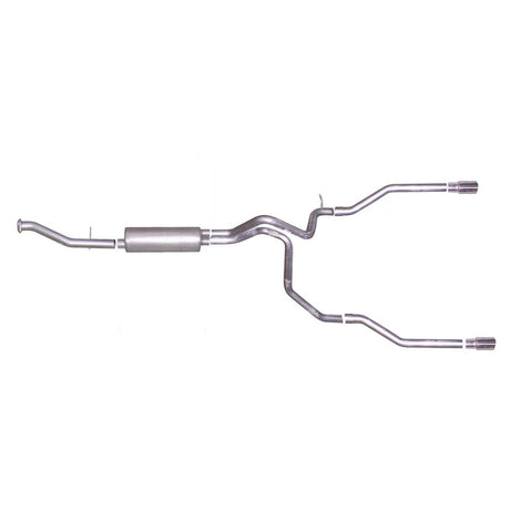 2.25in Cat-Back Dual Split Exhaust w/3.5in Tip <br> 00-06 Chevy Avalanche Suburban GMC Yukon XL 1500