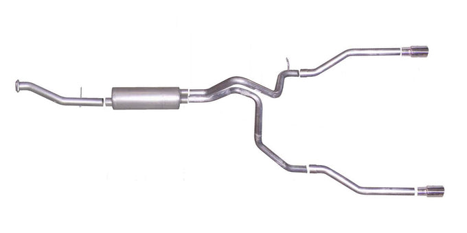 2.25in Cat-Back Dual Split Exhaust w/3.5in Tip <br> 00-06 Chevy Avalanche Suburban GMC Yukon XL 1500