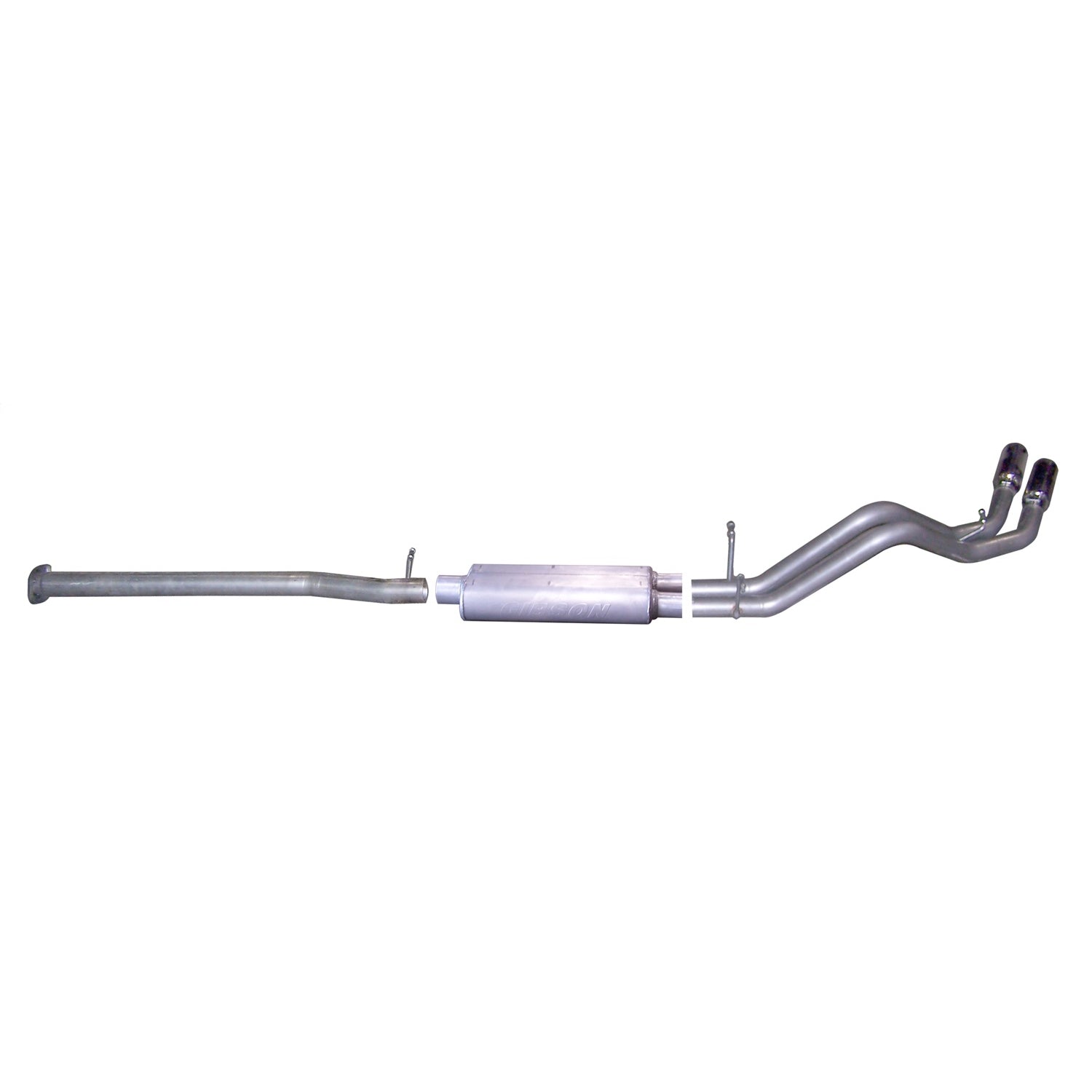 2.25in Cat-Back Dual Sport Exhaust w/4in Tip <br> 07-09 Chevy Silverado 1500 GMC Sierra 1500