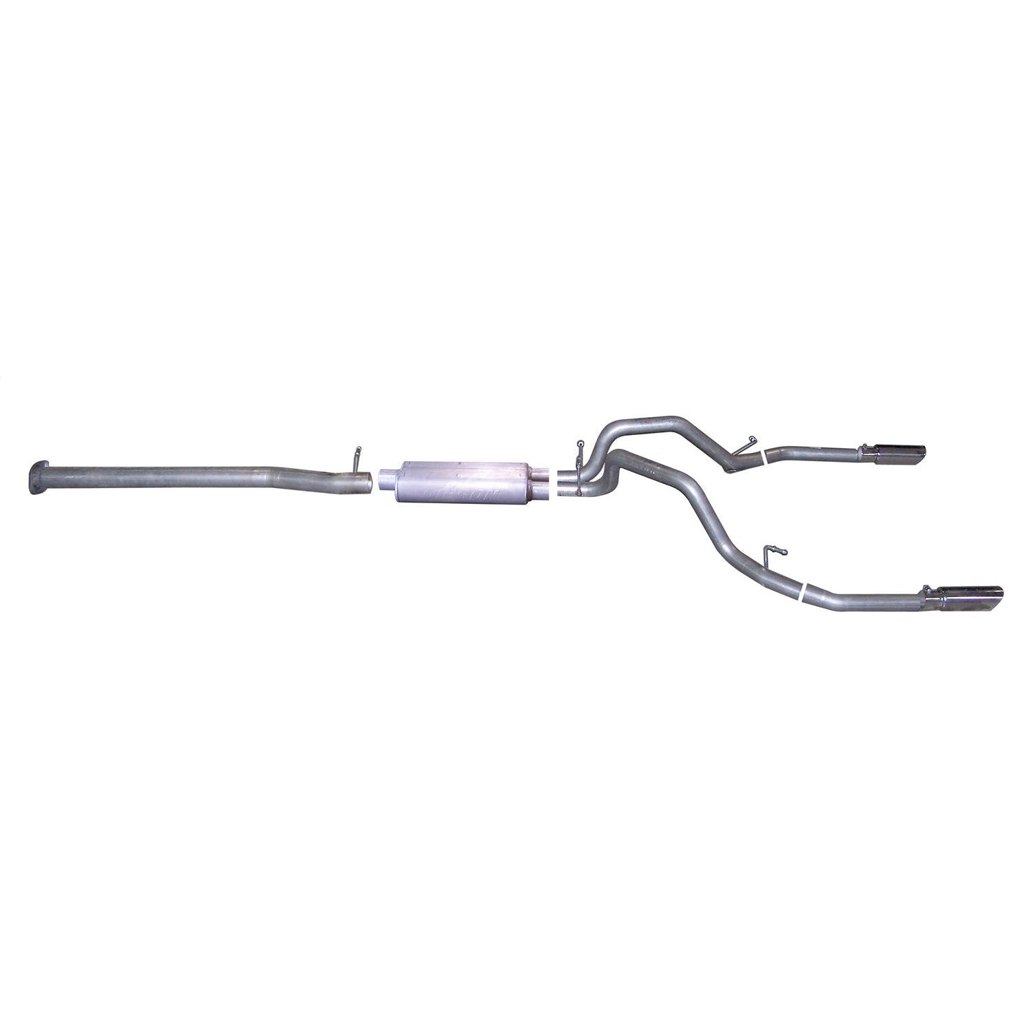 2.25in Cat-Back Dual Split Exhaust w/3.5in Tip <br> 07-09 Chevy Silverado 1500 GMC Sierra 1500