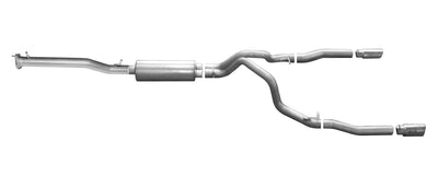 3.5in Cat-Back Dual Split Exhaust w/4in Tip <br> 11-19 Chevy Silverado GMC Sierra 2500 3500 HD 6.0L