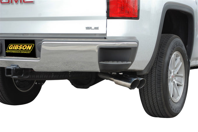 3in/2.25in Cat-Back Dual Sport Exhaust w/4in Tip <br> 14-18 Chevy Silverado 1500 GMC Sierra 1500 5.3L