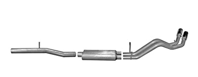 3in/2.25in Cat-Back Dual Sport Exhaust w/4in Tip <br> 14-18 Chevy Silverado 1500 GMC Sierra 1500 5.3L