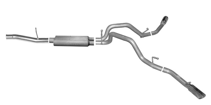 3in/2.25in Cat-Back Dual Extreme Exhaust w/4in Tip <br> 14-18 Chevy Silverado 1500 GMC Sierra 1500 5.3L