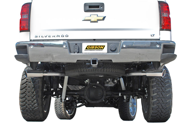 3in/2.25in Cat-Back Dual Extreme Exhaust w/4in Tip <br> 14-18 Chevy Silverado 1500 GMC Sierra 1500 5.3L