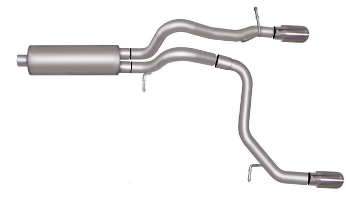 2.5in Cat-Back Dual Split Exhaust w/3.5in Tip <br> 2008-2010 Hummer H3 5.3L