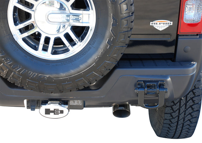 3in Stainless Cat-Back Single Exhaust w/4in Tip <br> 2008-2010 Hummer H3 5.3L