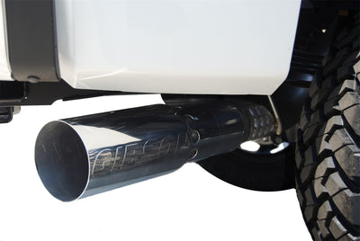 4in Filter-Back Single Exhaust, Stainless <br> 11-19 Chevy Silverado GMC Sierra 2500 3500 HD 6.6L