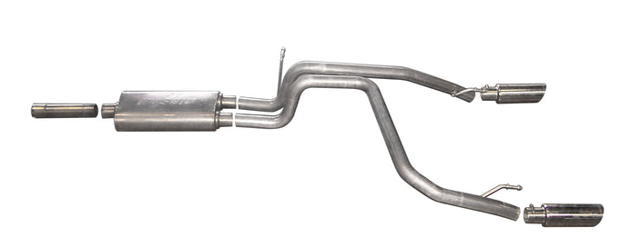 2.25in Stainless Cat-Back Dual Split Exhaust System <br> 07-09 Dodge Nitro R/T 4.0L