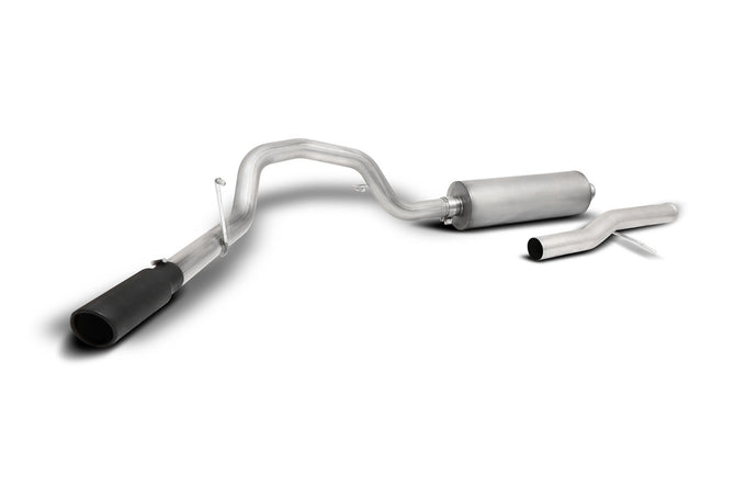 Black Elite Cat-Back Single Exhaust, Stainless <br> 21-26 GMC Sierra Chevy Silverado 2500 3500 HD 6.6L