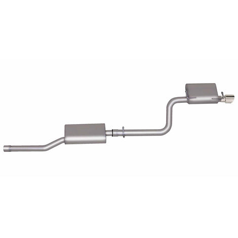 2.5in Aluminized Axle-Back Single Exhaust w/4in Tip <br> 05-08 Dodge Magnum, 06-10 Charger 2.7L,3.5L