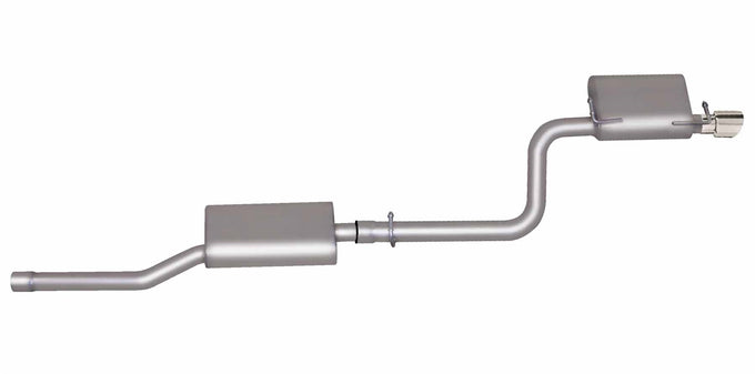 2.5in Aluminized Axle-Back Single Exhaust w/4in Tip <br> 05-08 Dodge Magnum, 06-10 Charger 2.7L,3.5L