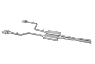 2.5in Stainless Cat-Back Dual Exhaust w/4in Tip <br> 2015-2023 Dodge Challenger 5.7L,6.4L