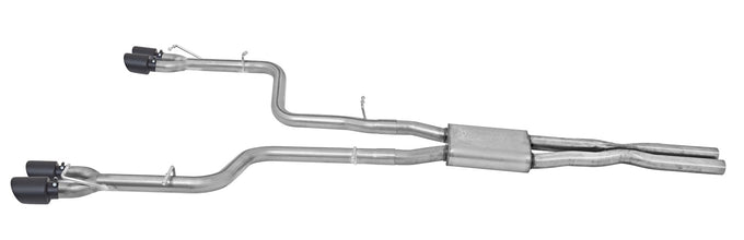 2.5in Black Ceramic Cat-Back Dual Exhaust w/4in Tip <br> 2015-2021 Dodge Challenger 5.7L,6.4L