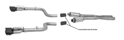 3in Black Ceramic Cat-Back Dual Exhaust w/4in Tip <br> 2015-2023 Dodge Challenger 6.4L,6.2L,5.7L