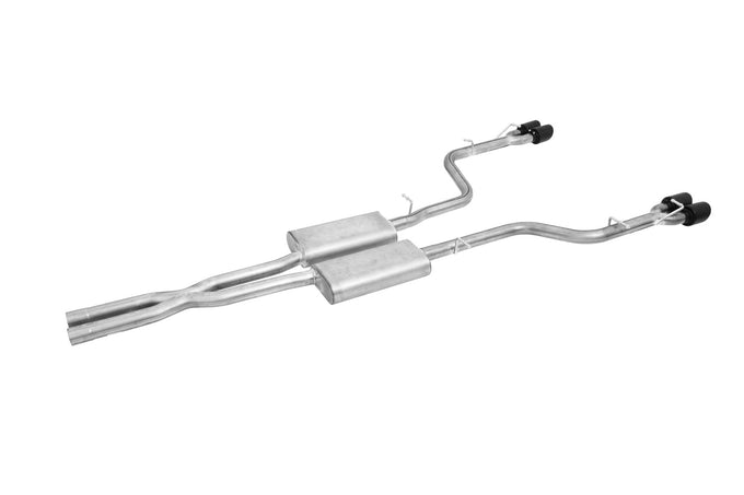 2.5in Black Ceramic Cat-Back Dual Exhaust w/4in Tip <br> 2009-2015 Dodge Challenger 5.7L