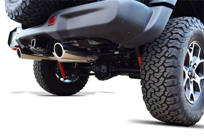 2.5in Cat-Back Dual Split Exhaust w/4in Tip <br> 2018-2026 Jeep Wrangler 3.6L,2.0L