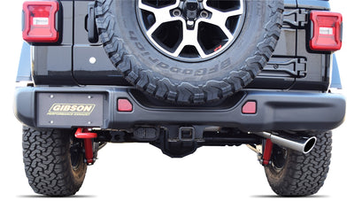 2.5in Stainless Cat-Back Single Exhaust w/4in Tip <br> 2018-2026 Jeep Wrangler 3.6L,2.0L,6.4L
