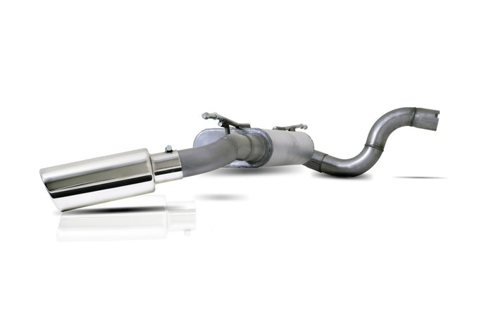 2.5in Stainless Cat-Back Single Exhaust w/4in Tip <br> 2018-2026 Jeep Wrangler 3.6L,2.0L,6.4L