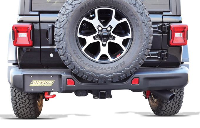 2.5in Cat-Back Single Exhaust w/4in Tip <br> 2018-2026 Jeep Wrangler 3.6L,2.0L,6.4L