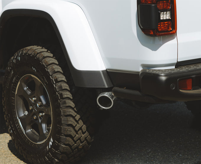 3in Stainless Cat-Back Single Exhaust w/4in Tip <br> 2020-2026 Jeep Gladiator 3.6L