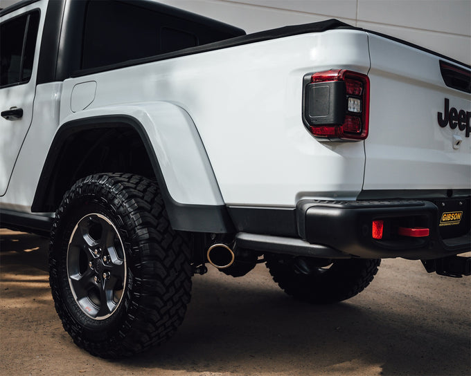 3in Stainless Cat-Back Single Exhaust w/4in Tip <br> 2020-2026 Jeep Gladiator 3.6L