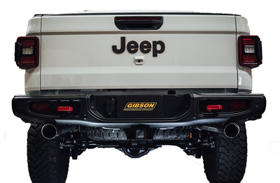 3in/2.5in Cat-Back Dual Split Exhaust w/4in Tip <br> 2020-2026 Jeep Gladiator 3.6L