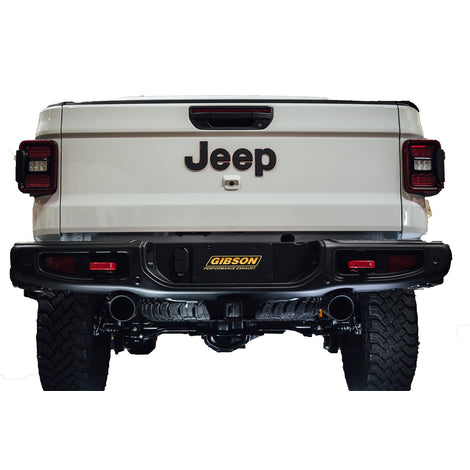 3in/2.5in Cat-Back Dual Split Exhaust w/4in Tip <br> 2020-2026 Jeep Gladiator 3.6L