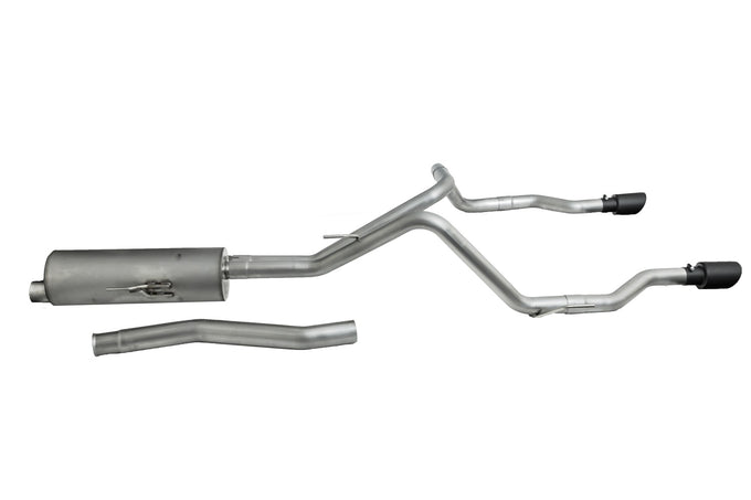 3in/2.5in Cat-Back Dual Split Exhaust w/4in Tip <br> 2020-2026 Jeep Gladiator 3.6L