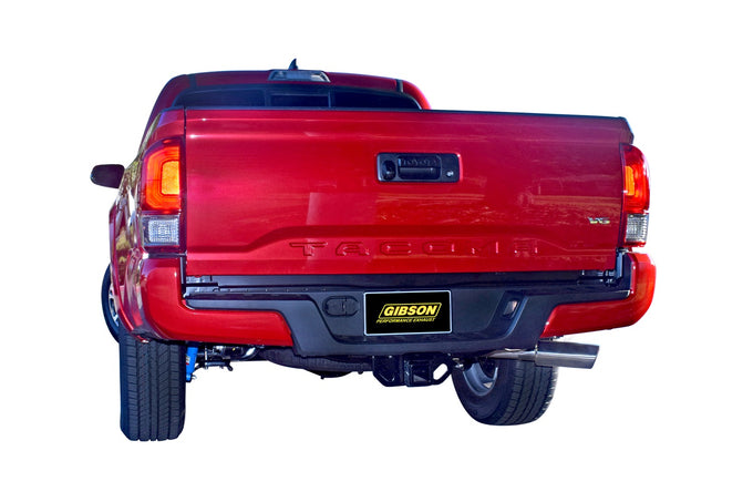 2.5in Stainless Cat-Back Single Exhaust w/4in Tip <br> 2016-2023 Toyota Tacoma 3.5L