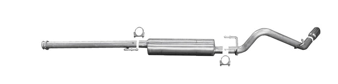 2.5in Stainless Cat-Back Single Exhaust w/4in Tip <br> 2016-2023 Toyota Tacoma 3.5L