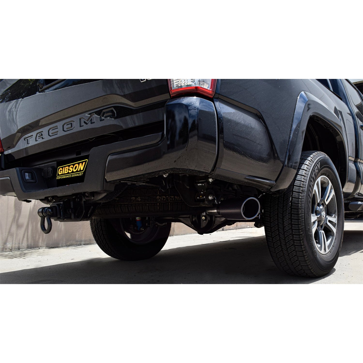 2.5in Stainless Cat-Back Single Exhaust w/4in Tip <br> 2016-2023 Toyota Tacoma 3.5L