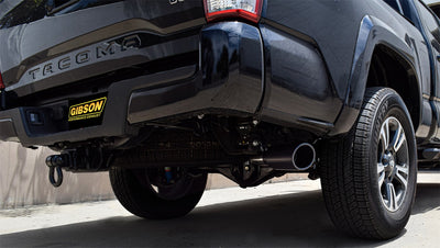 2.5in Stainless Cat-Back Single Exhaust w/4in Tip <br> 2016-2023 Toyota Tacoma 3.5L