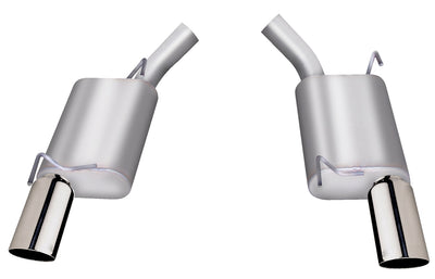2.5in Axle-Back Dual Exhaust System, Stainless <br> 2005-2010 Ford Mustang 4.6L,5.4L