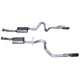 2.5in Stainless Cat-Back Dual Exhaust w/4in Tip <br> 1999-2004 Ford Mustang 4.6L