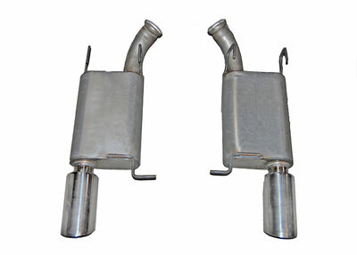 2.5in Axle-Back Dual Exhaust System, Stainless <br> 2011-2014 Ford Mustang 5.0L
