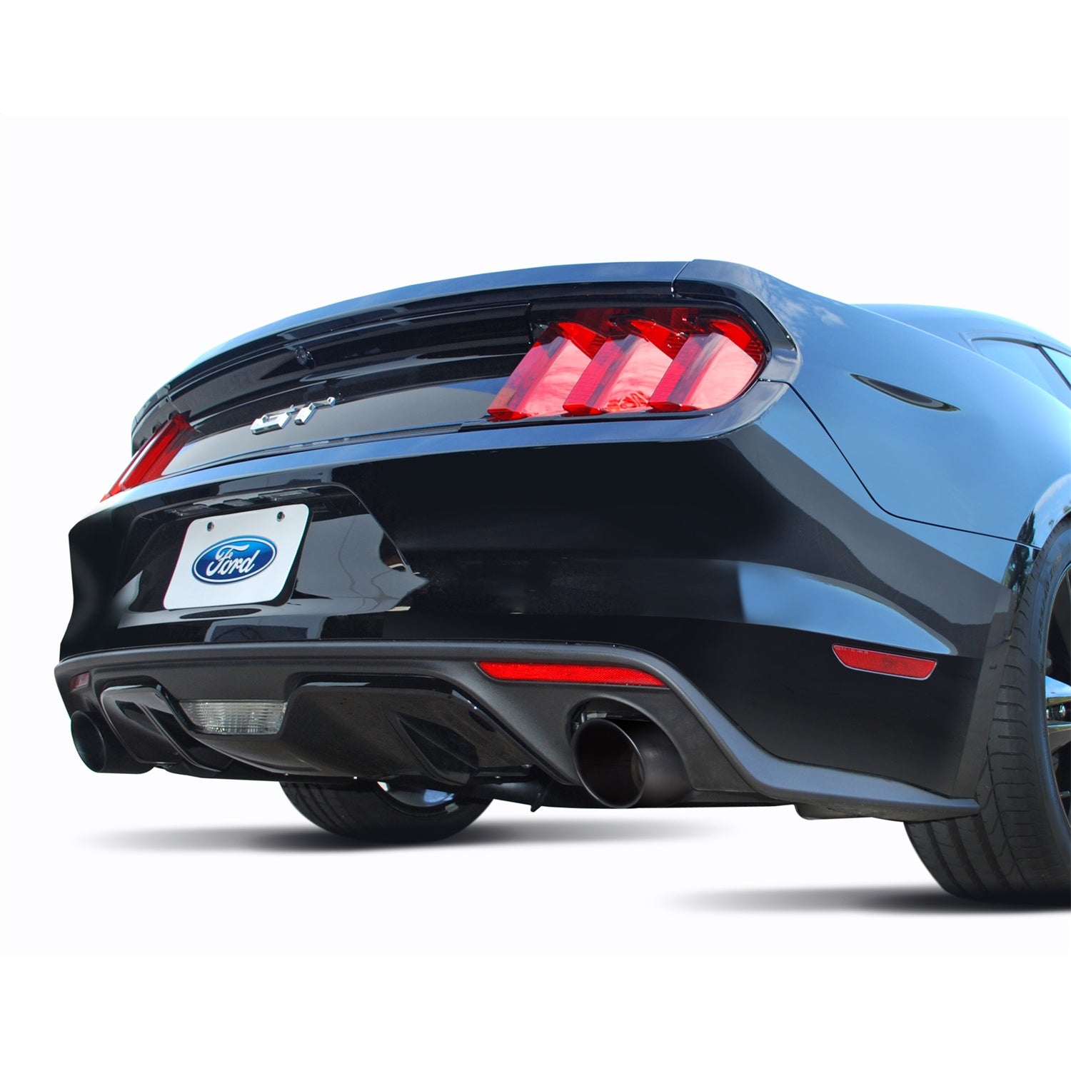 3in Black Ceramic Cat-Back Dual Exhaust w/4.5in Tip <br> 2015-2017 Ford Mustang 5.0L