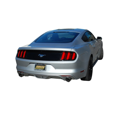 2.25in Stainless Cat-Back Dual Exhaust w/4in Tip <br> 2015-2023 Ford Mustang 2.3L
