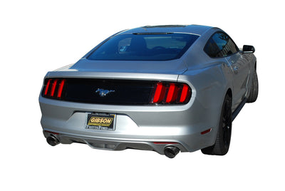 2.25in Stainless Cat-Back Dual Exhaust w/4in Tip <br> 2015-2023 Ford Mustang 2.3L