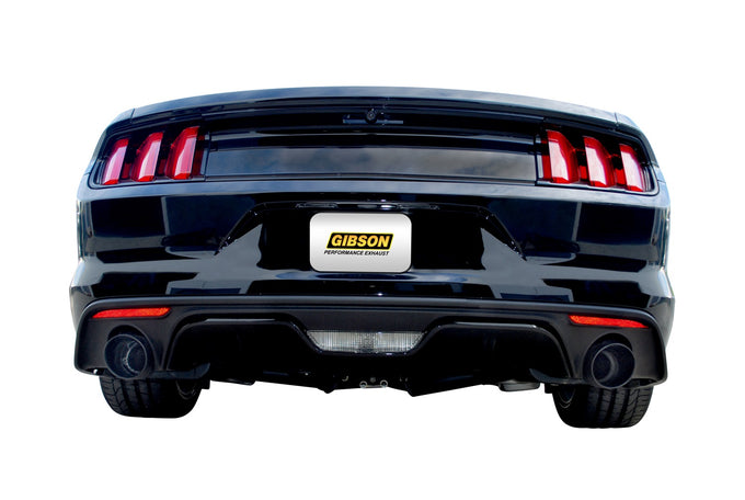 2.25in Black Ceramic Cat-Back Dual Exhaust w/4in Tip <br> 2015-2023 Ford Mustang 2.3L